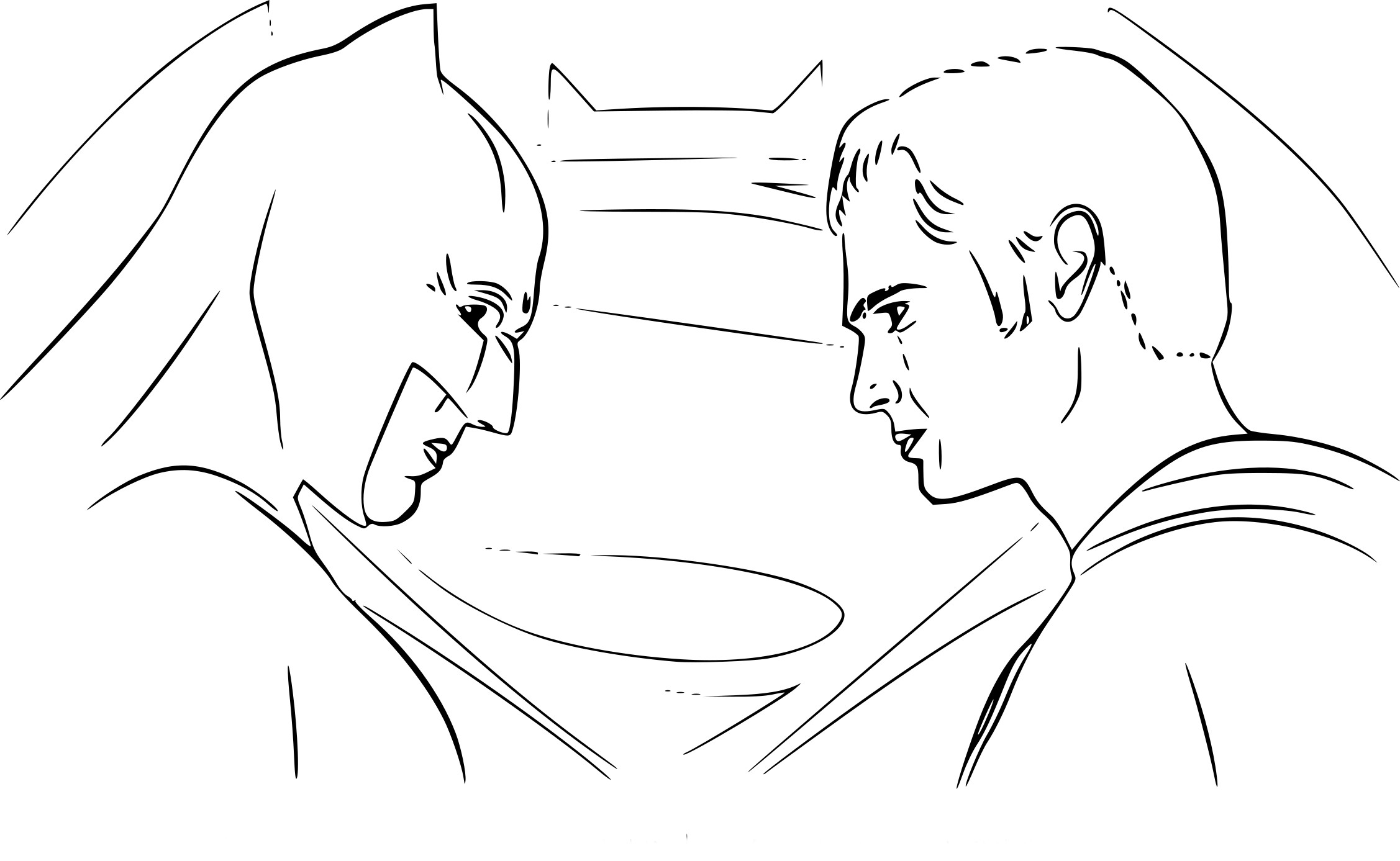 Coloriage Batman vs Superman