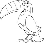 Pokemon Toucannon coloring page