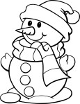 Coloriage bonhomme de neige