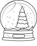 Snow Globe To Print coloring page