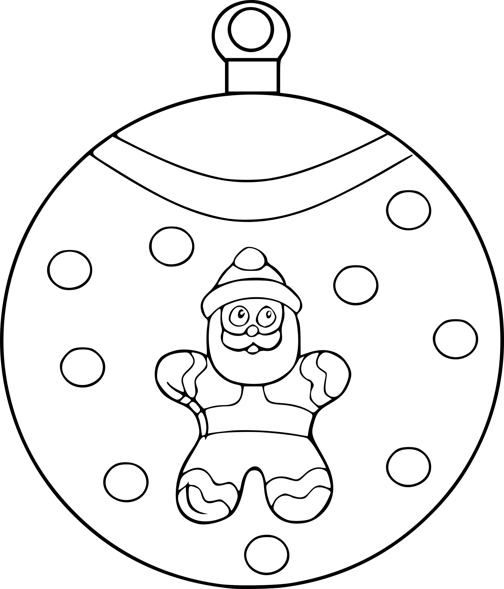 Disegno di Ballo di Babbo Natale da colorare