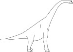 Coloriage Brachiosaurus dinosaure