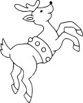 Coloriage cerf de Noel