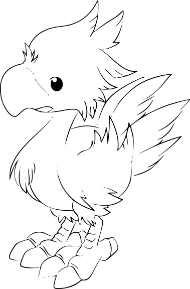 Chocobo Final Fantasy coloring page