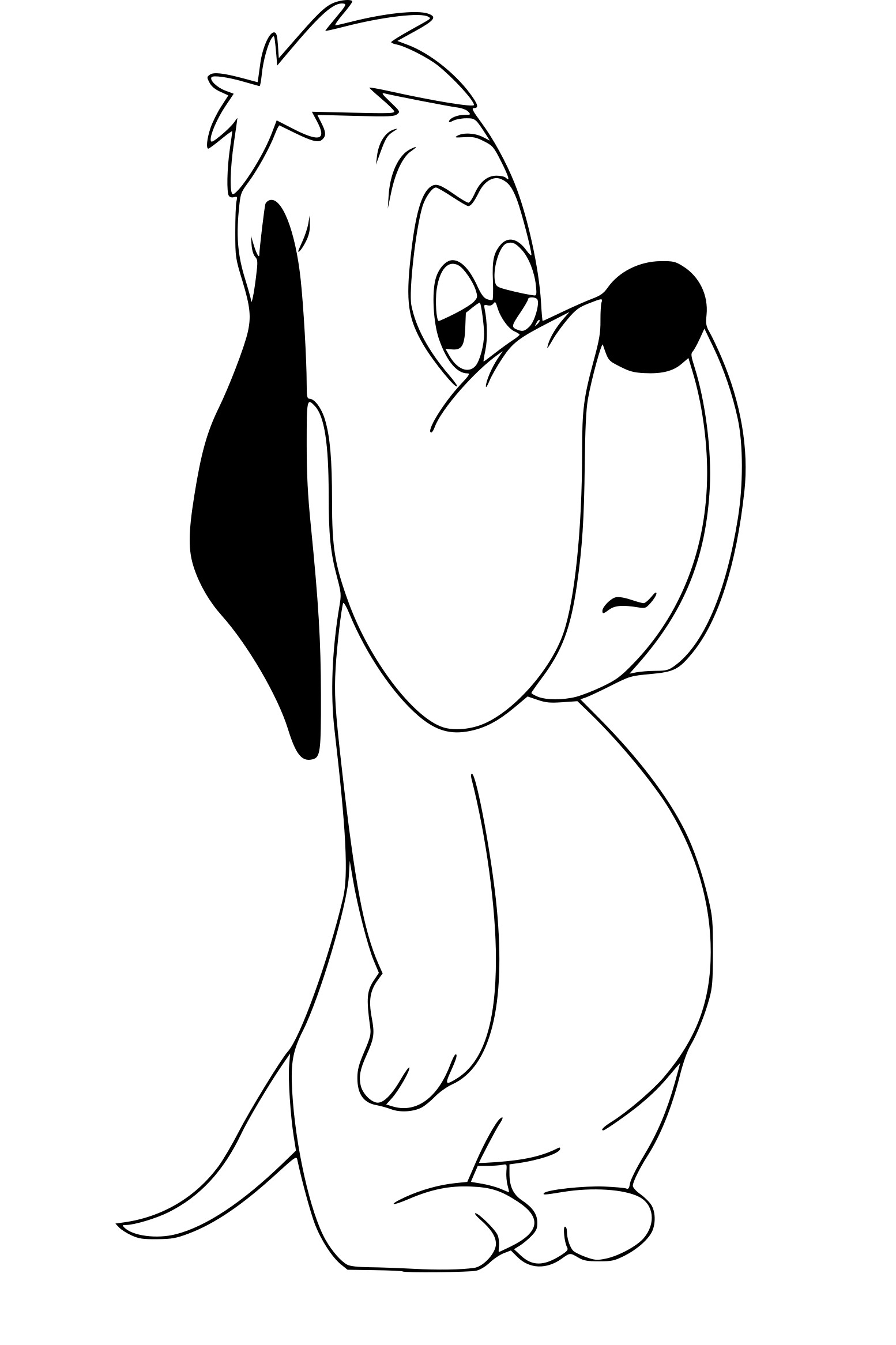 Disegno di Il cane Droopy da colorare