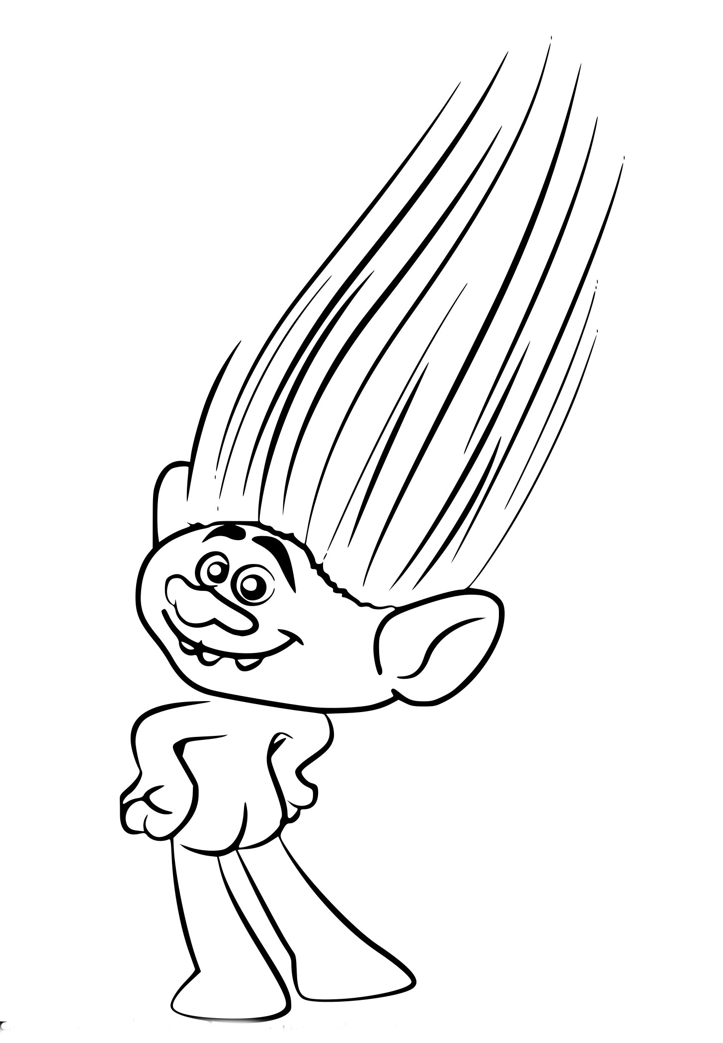 Guy Diamond Trolls coloring page