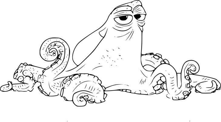Hank The Octopus In Dorys World coloring page