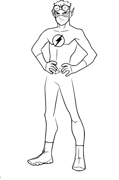 Coloriage Kid Flash