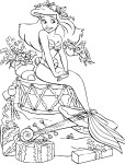 The Little Mermaid Christmas coloring page