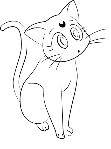 Luna Sailor Moon coloring page