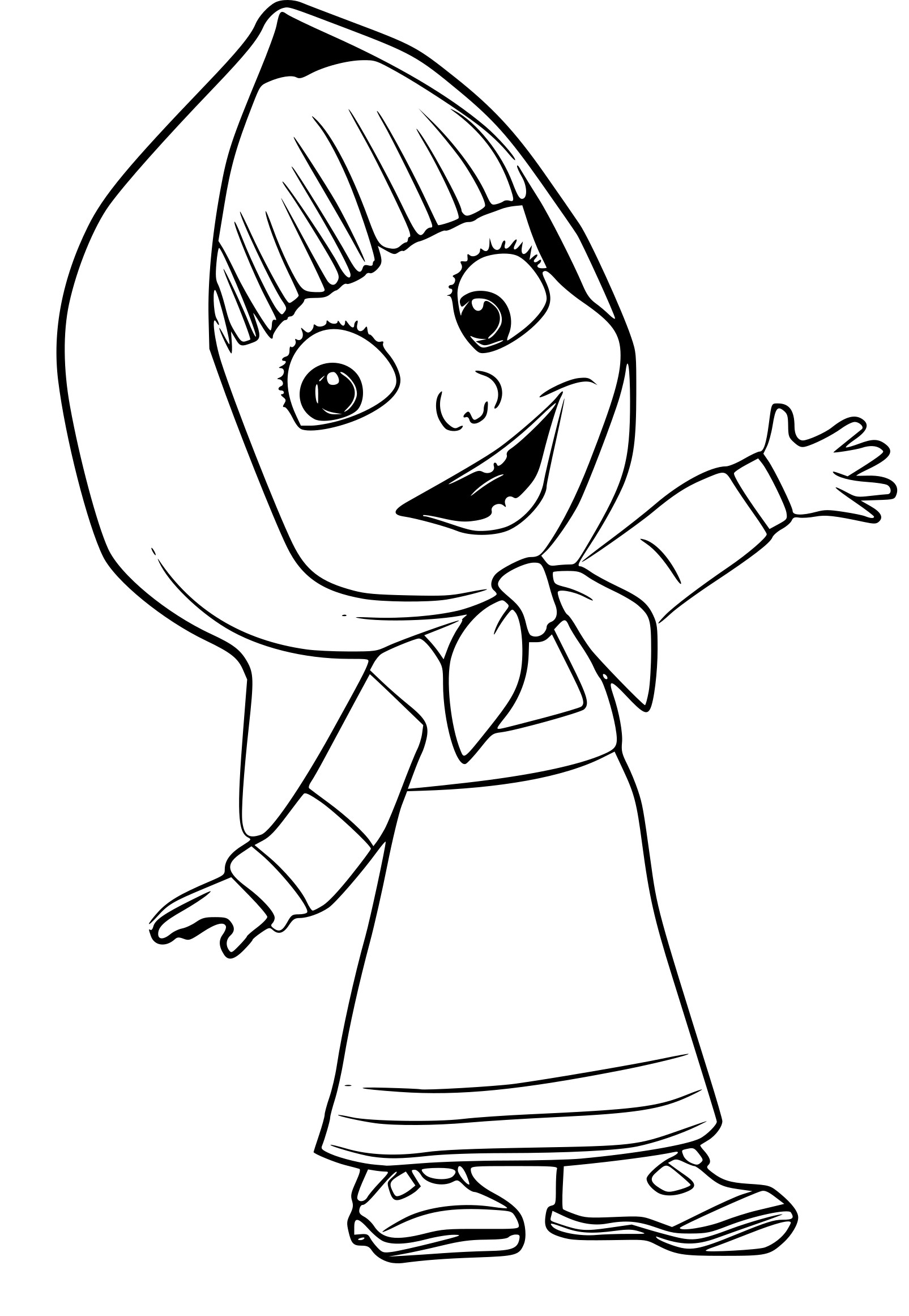 Masha And The Bear coloring page 2