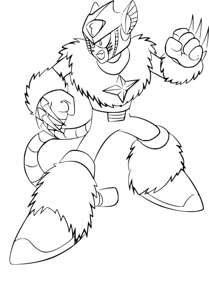 Megaman Pluto coloring page