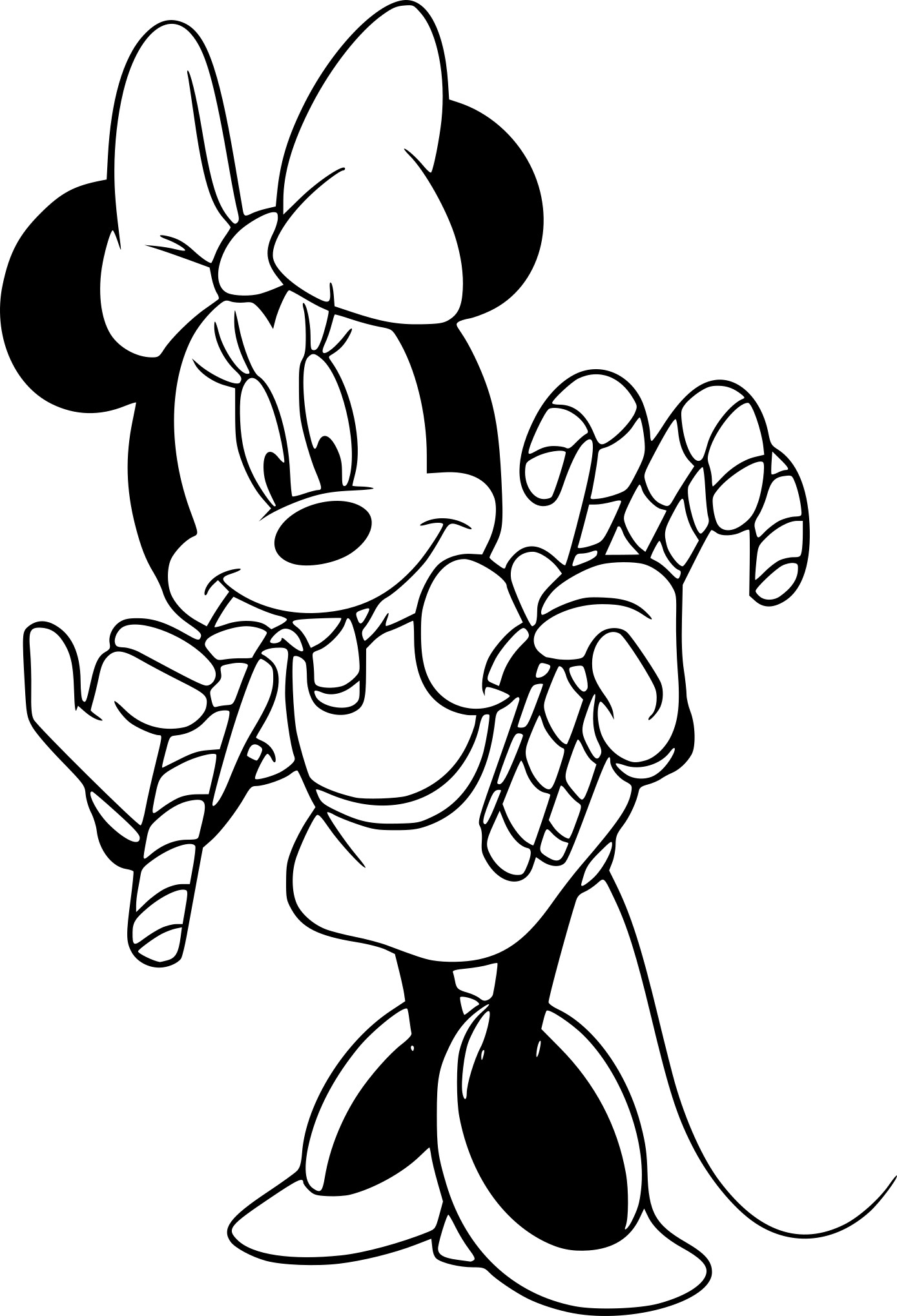 Coloriage Minnie Noel à imprimer