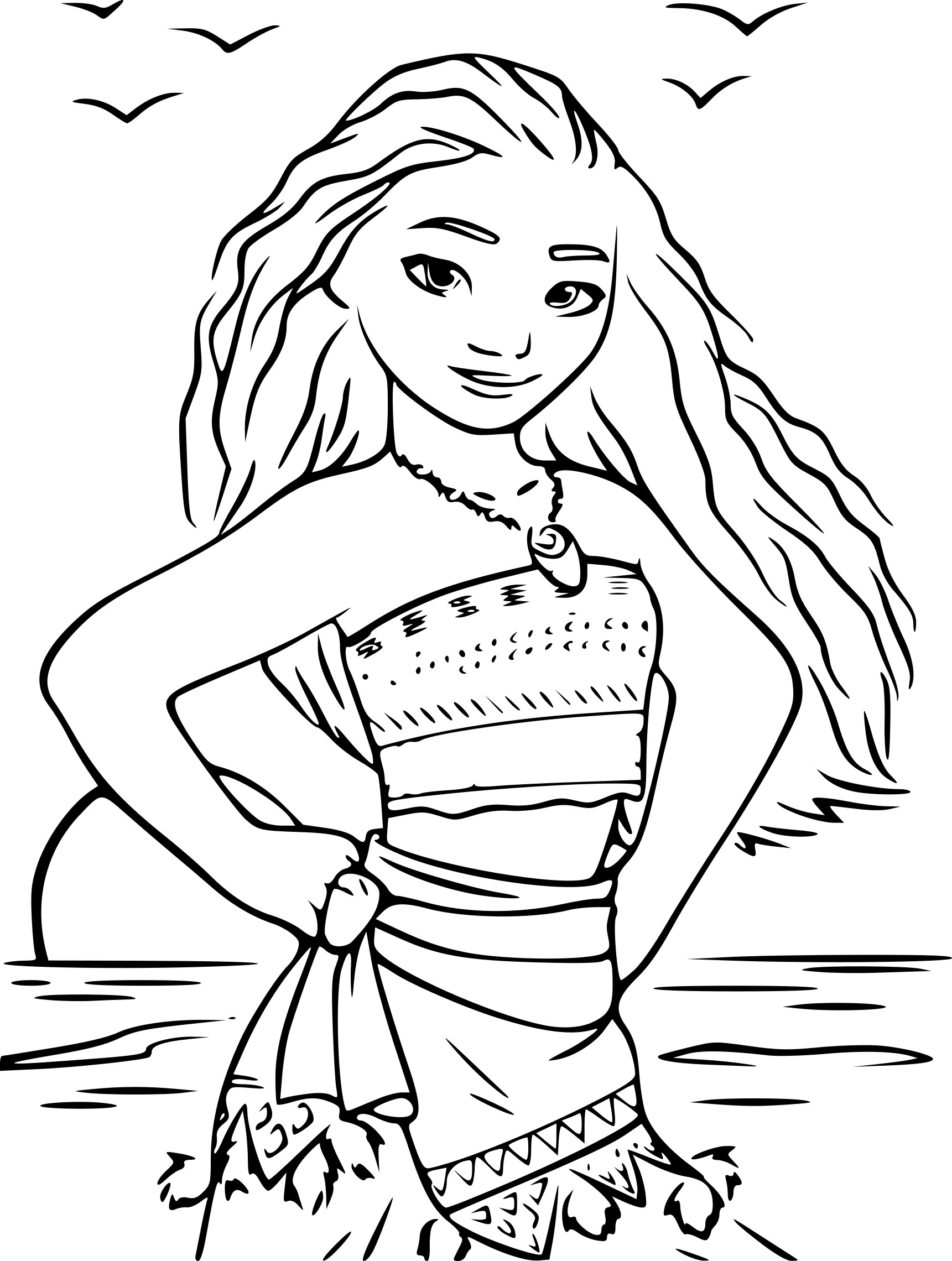 Moana coloring page