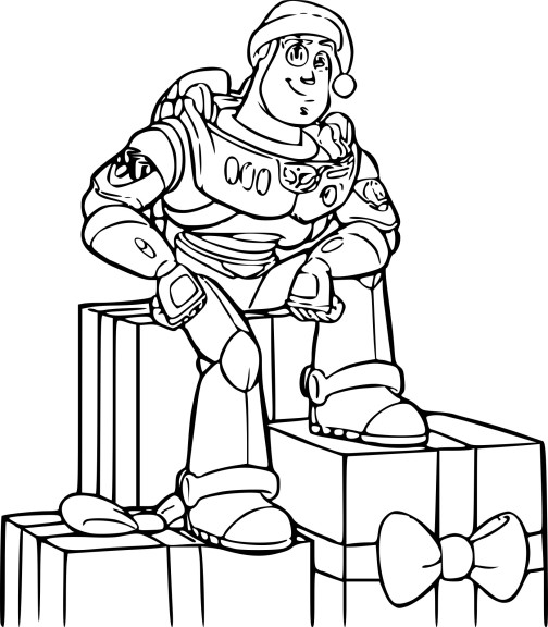 Christmas Buzz Lightyear coloring page