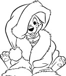 Christmas Dog coloring page