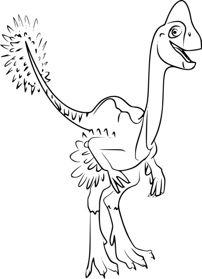 Disegno di Dinosauro Oviraptor da colorare