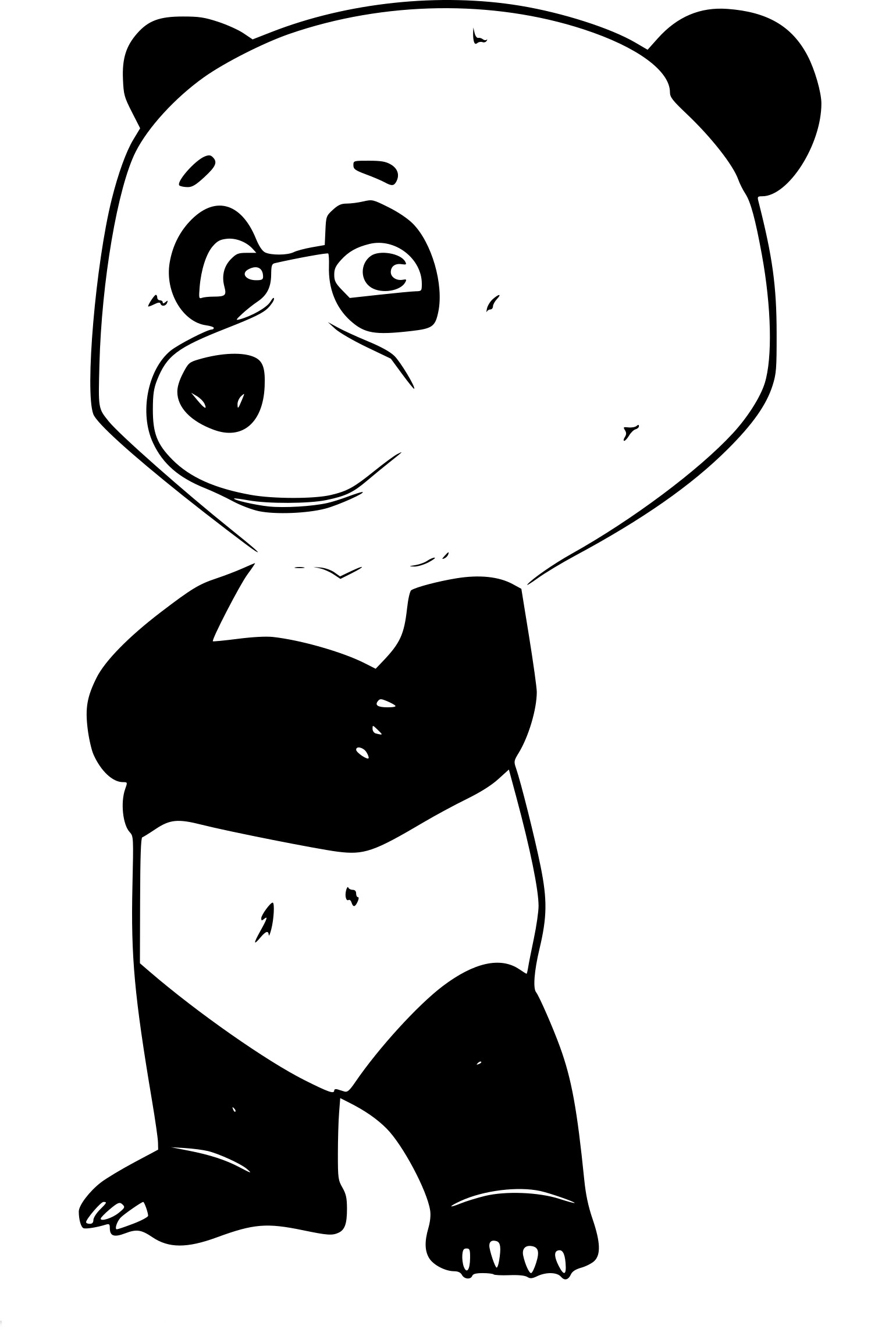 Coloriage Panda Macha et l'ours