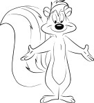 Pepe The Skunk coloring page