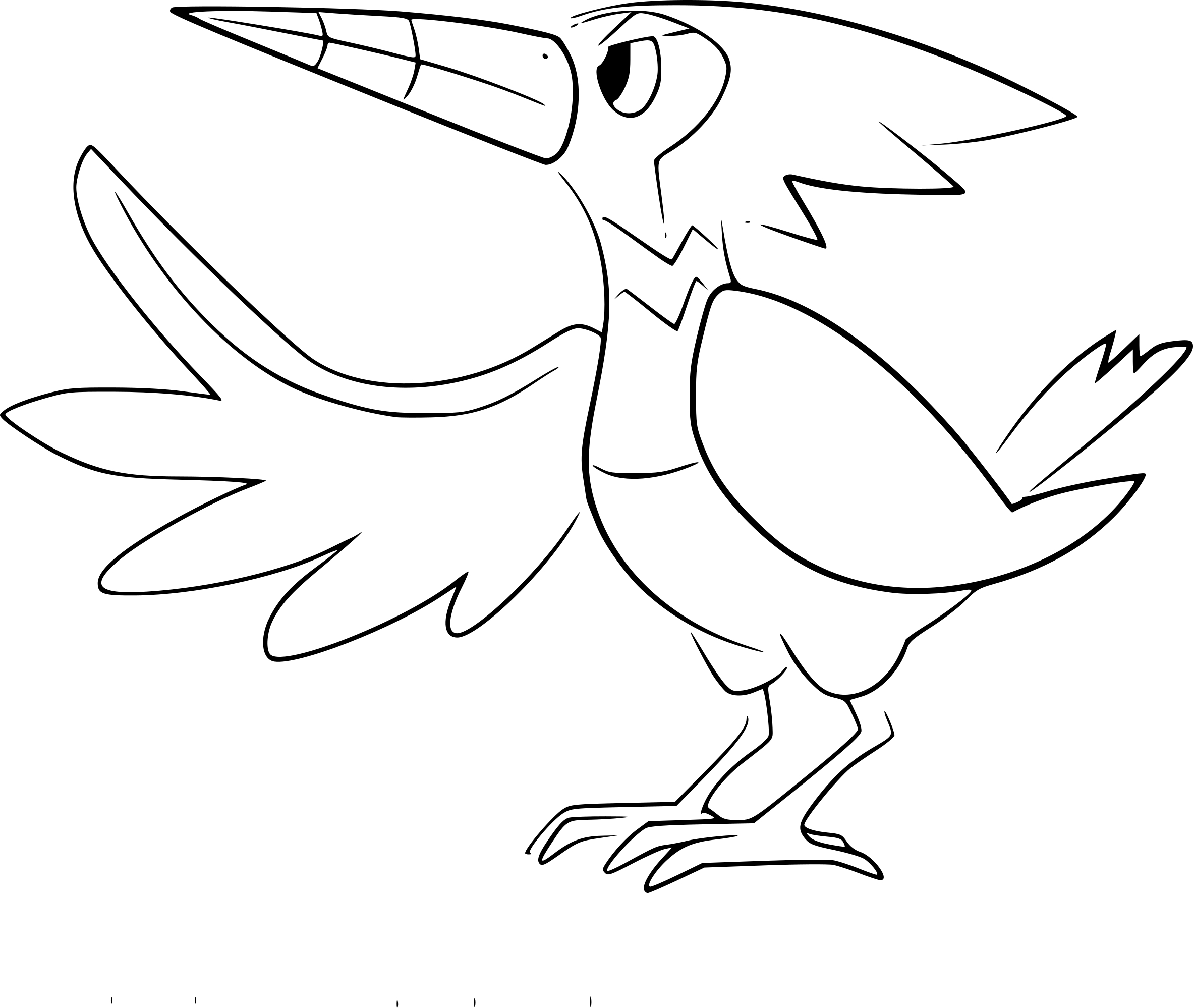 Trumbeak Pokemon coloring page