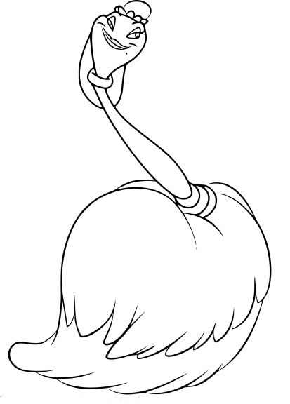 Plucking coloring page