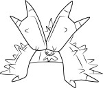 Toxapex Pokemon coloring page