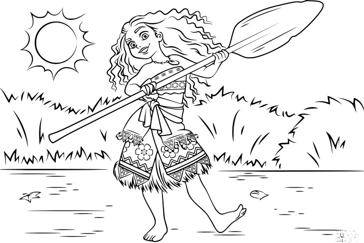 Princess Vaiana coloring page