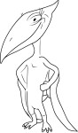 Disegno di Dinosauro pteranodonte da colorare