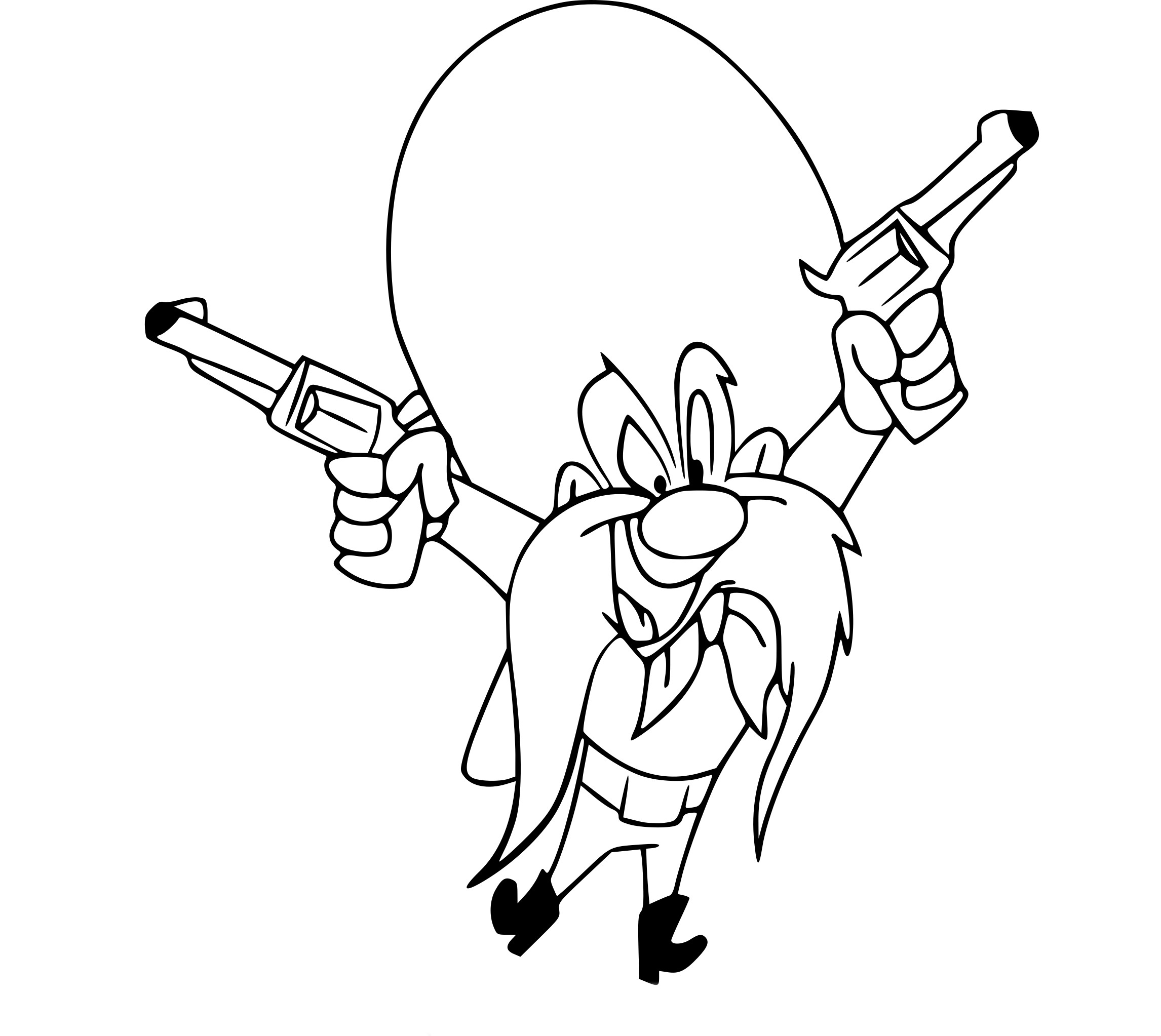 Disegno di Sam il pirata Looney Tunes da colorare