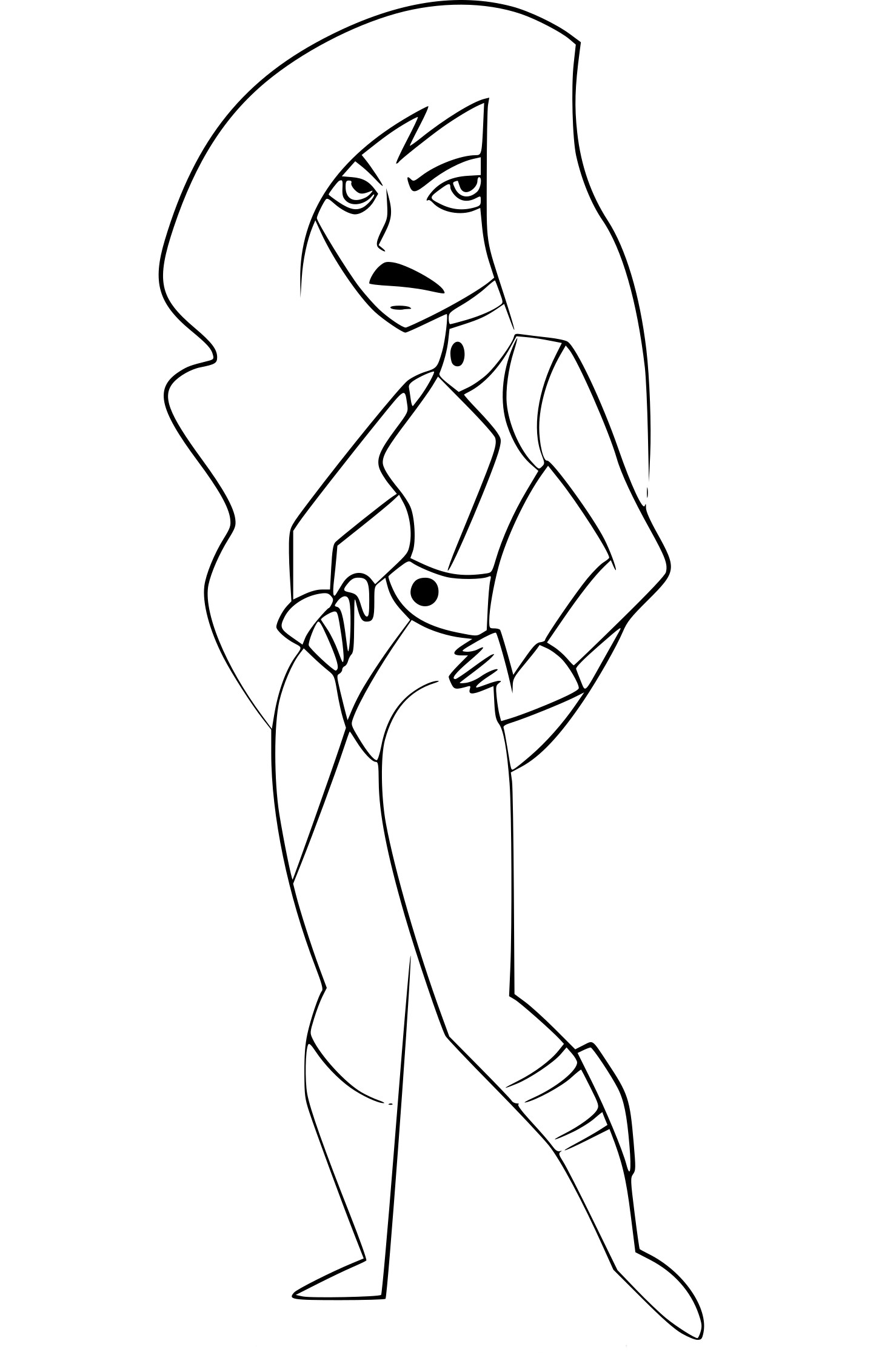 Shego Kim Possible coloring page