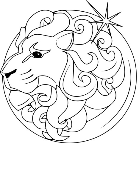 Leo Sign coloring page