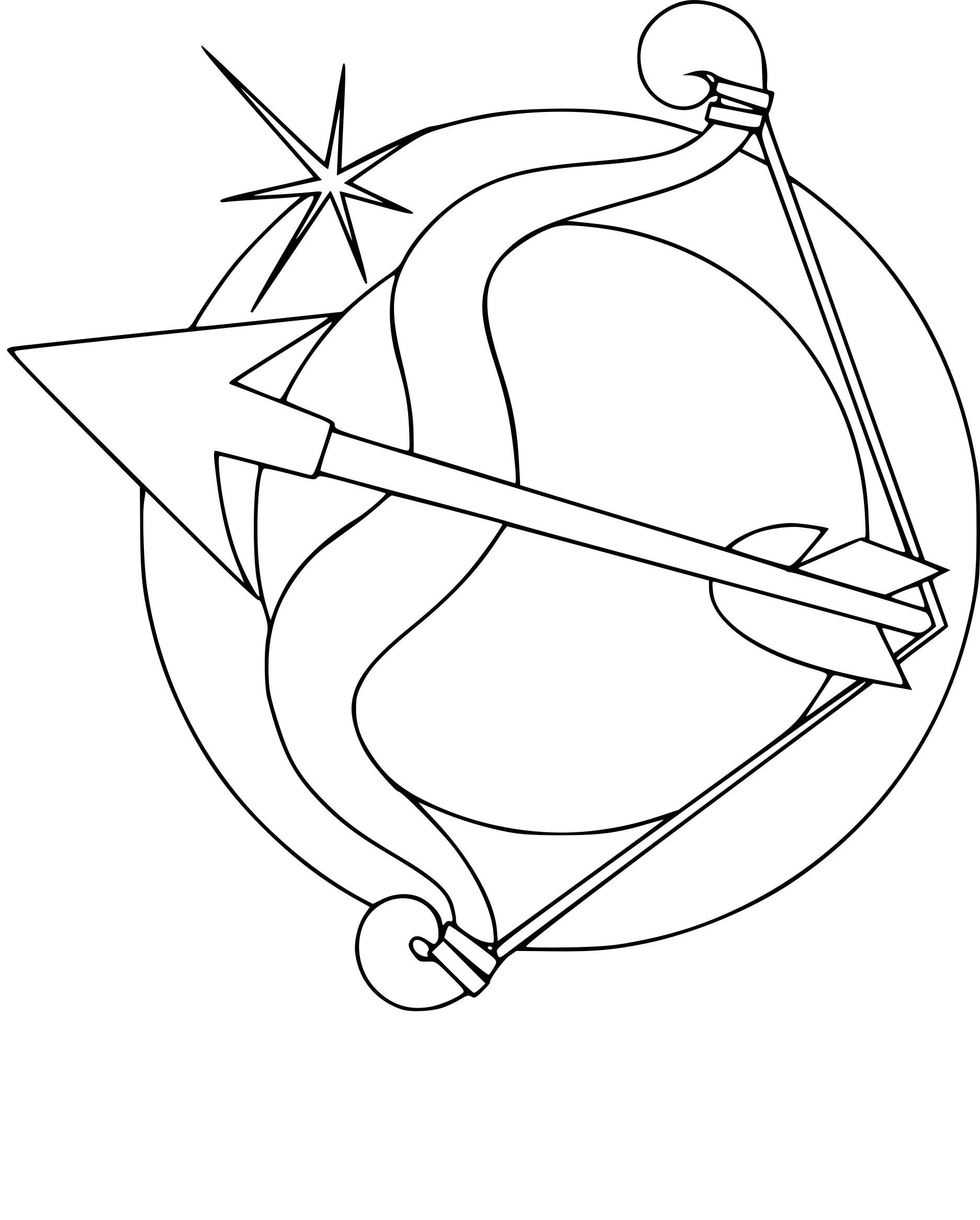 Sagittarius Sign coloring page