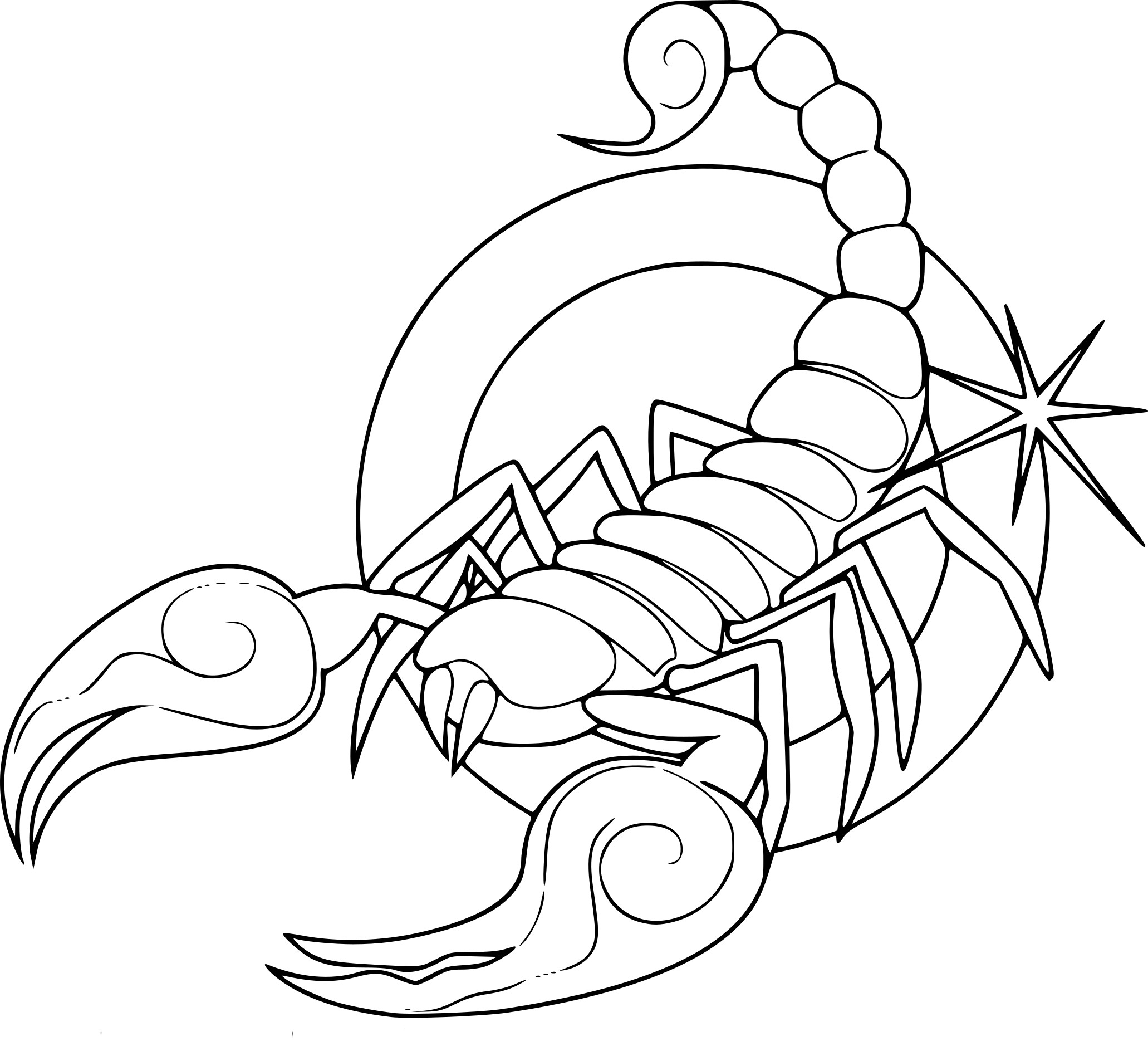 Coloriage signe Scorpion