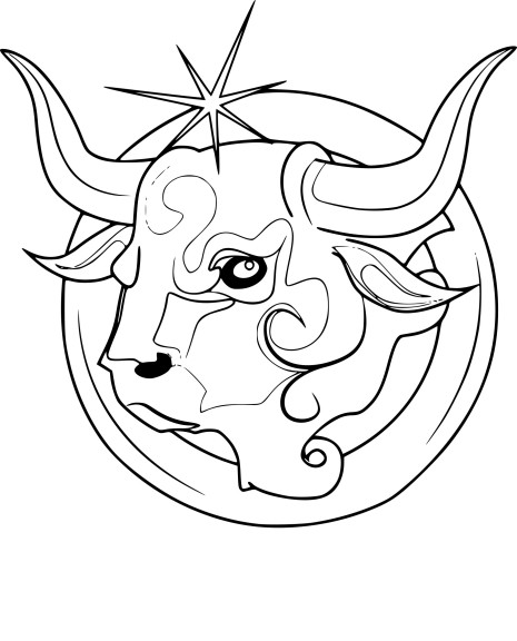 Taurus Sign coloring page