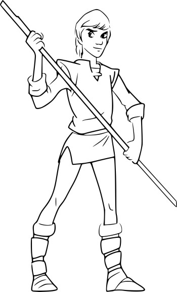 Taran And The Magic Cauldron coloring page