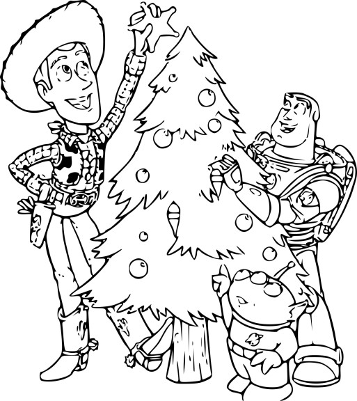 Coloriage Toy Story Noel