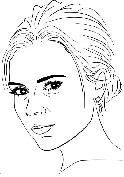 Coloriage Victoria Beckham