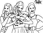 Coloriage Violetta avec ses amies