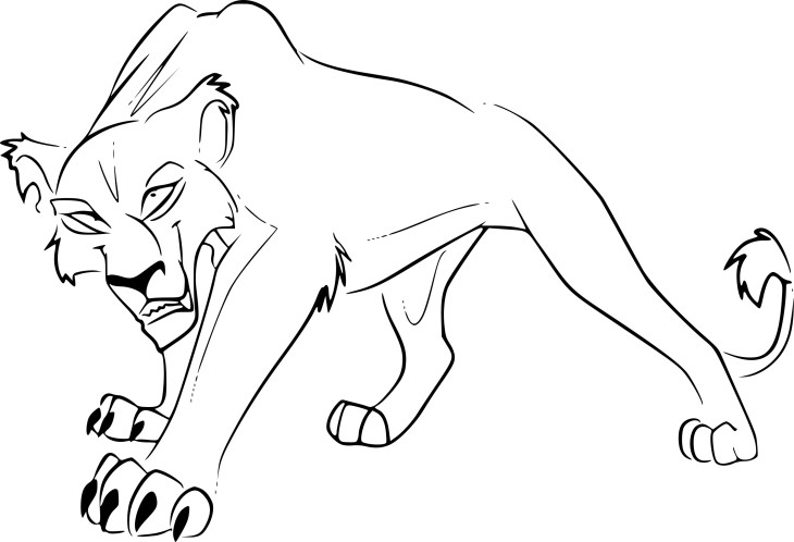 Lion King Zira Coloring Pages