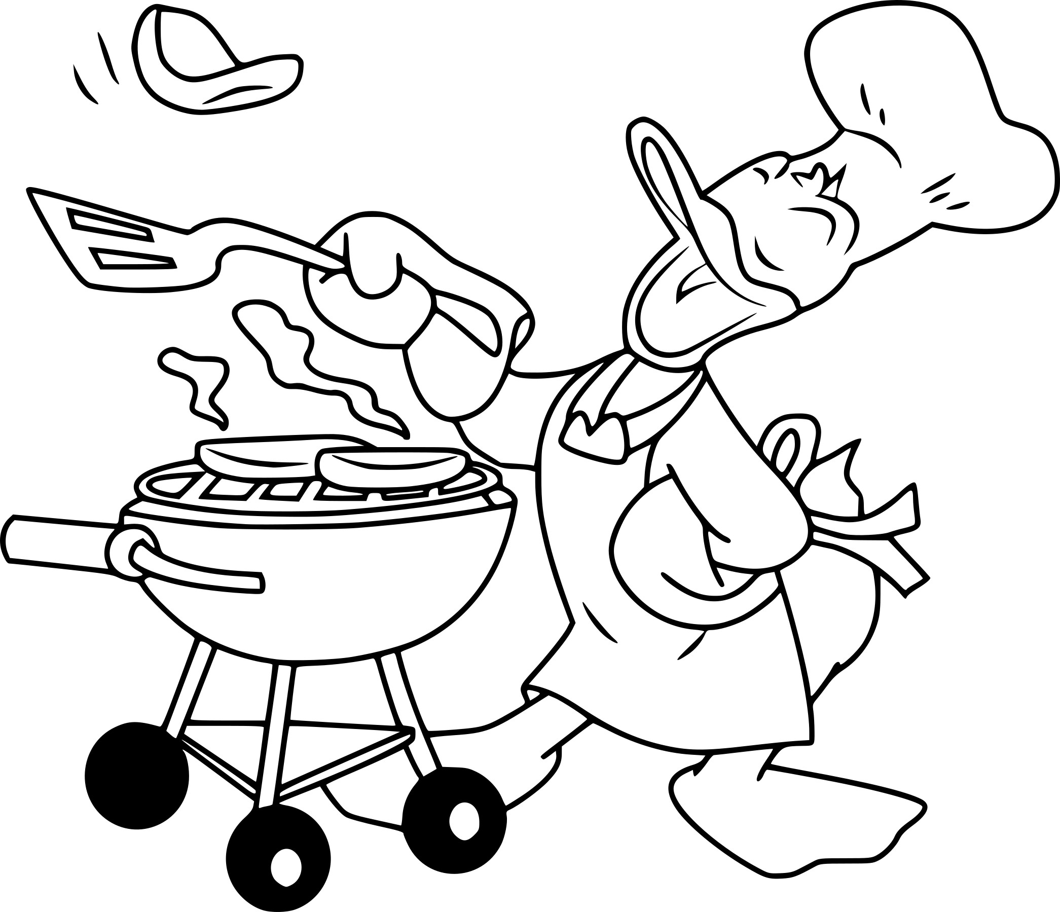 Donald drawing and coloring page