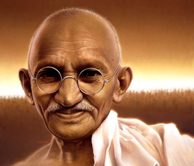 Disegno di Gandhi da colorare