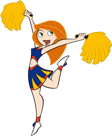 Disegno di Kim Possible Pom Pom Girl da colorare