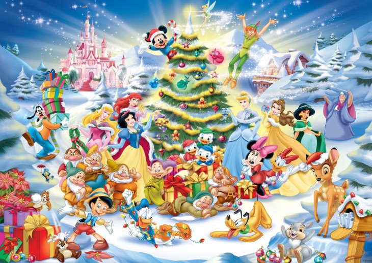 Disegno di Natale Disney da colorare