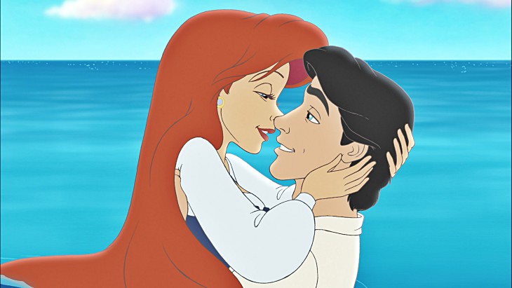 Disegno di Ariel e il principe Eric da colorare