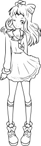 Ako Saotome Aikatsu Stars coloring page