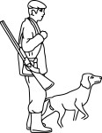Hunting coloring page