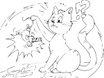 Coloriage Chat et Souris