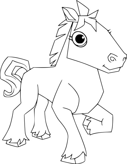 Coloriage cheval Animal Jam