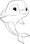 Coloriage dauphin Animal Jam