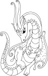 Coloriage dragon fille